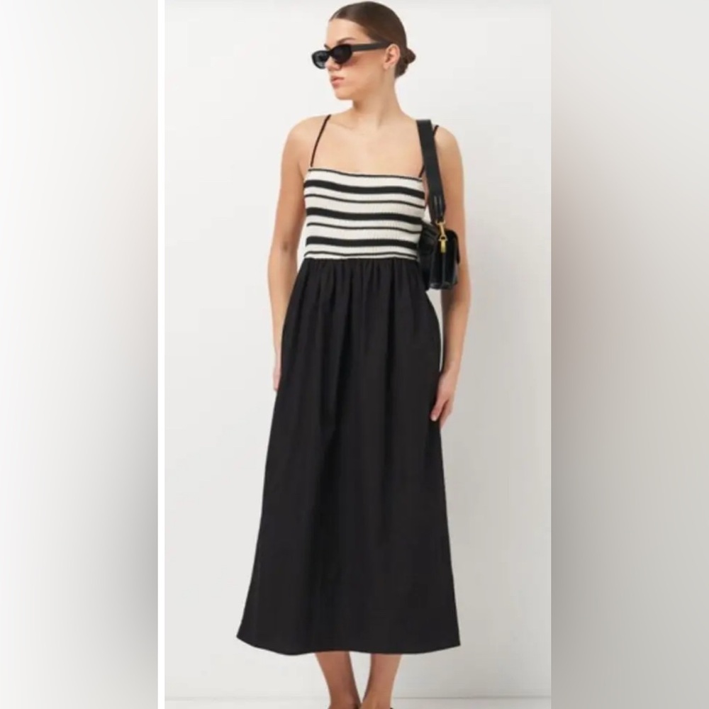 Zara Midi Dress Black/White size medium - Picture 1 of 10